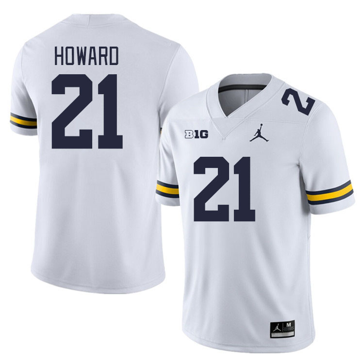 Michigan Wolverines #21 Desmond Howard College Football Jerseys Stitched Sale-White
